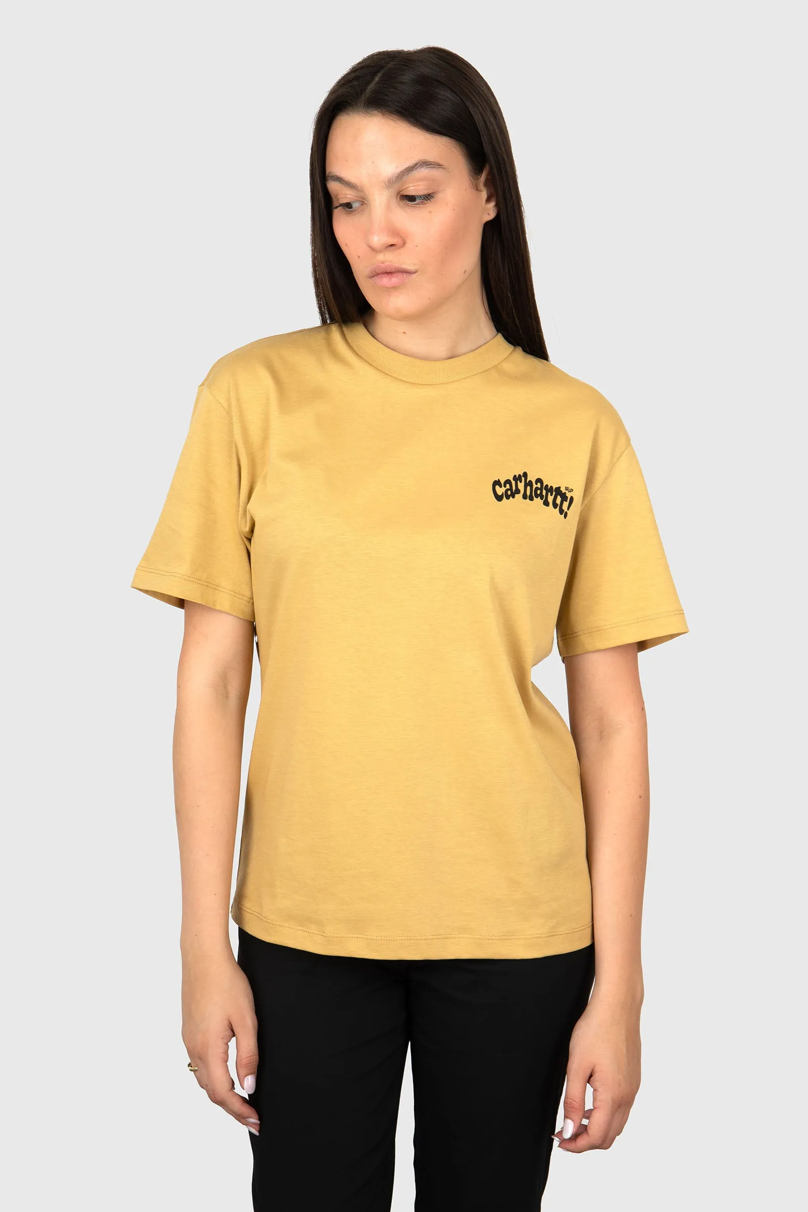 Carhartt WIP Women's Short Sleeve Amour T-shirt in Beige