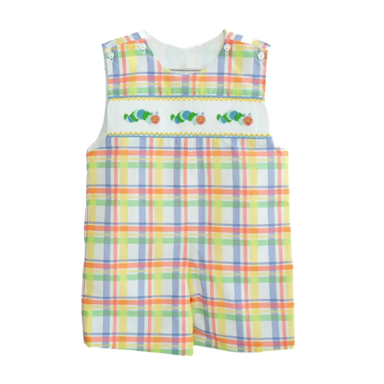 Caterpillar Embroidered Boys Romper