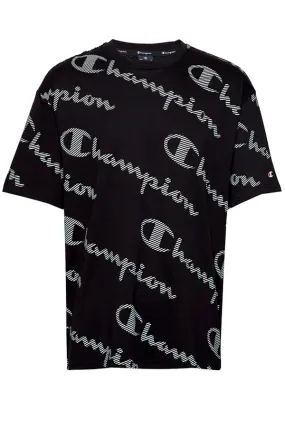 Champion Black Logo Print T-shirt