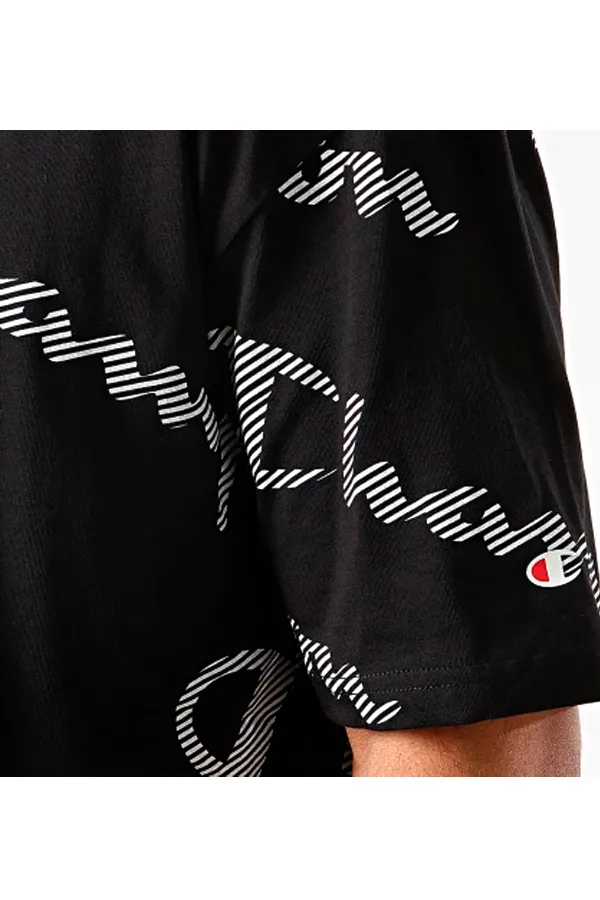 Champion Black Logo Print T-shirt