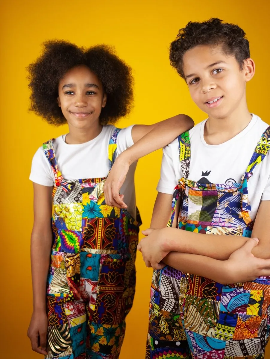 Kids' Patchwork Overalls