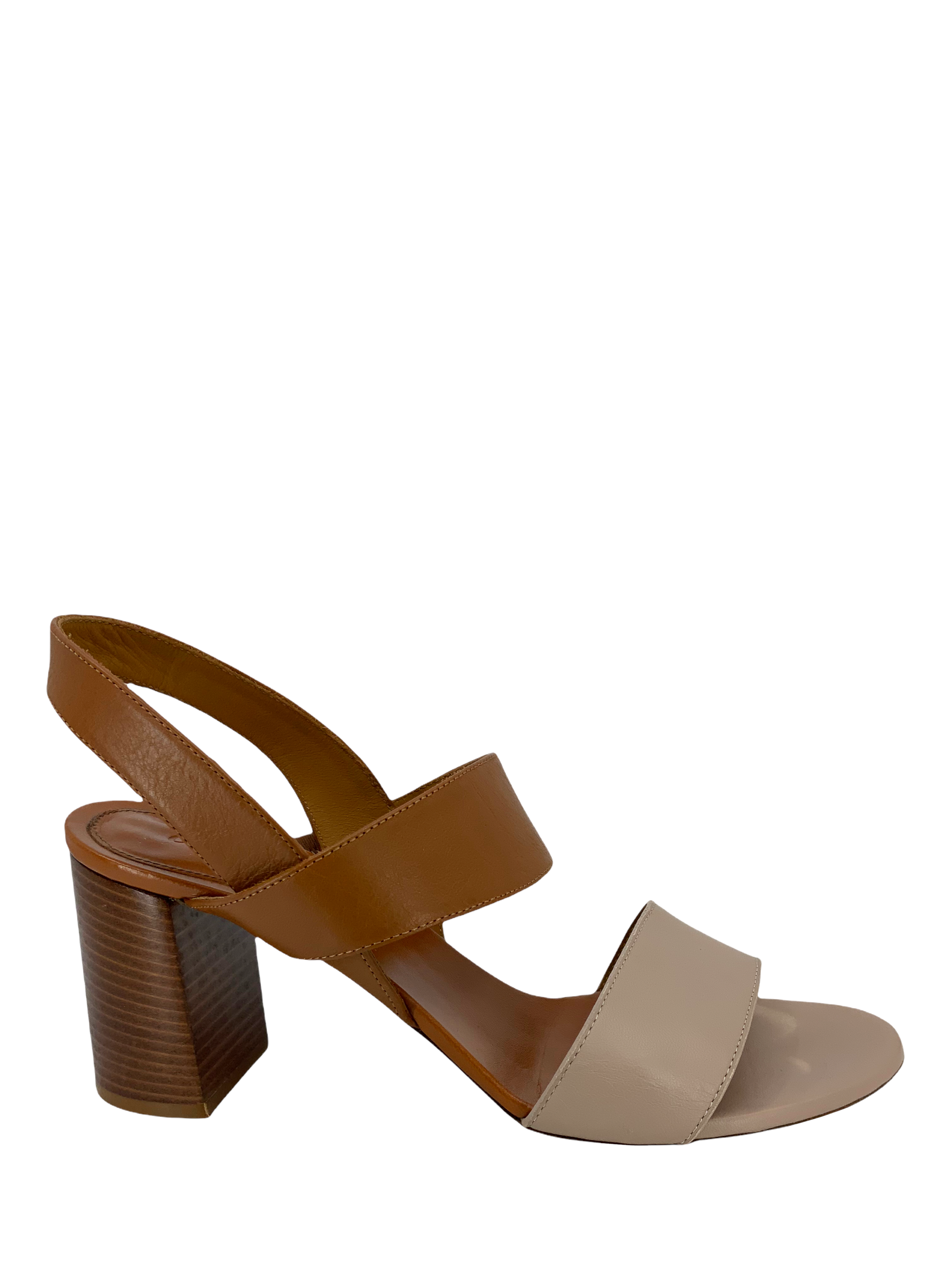 Chloe Mia 9.5 Two Tone Block Heel Sandals