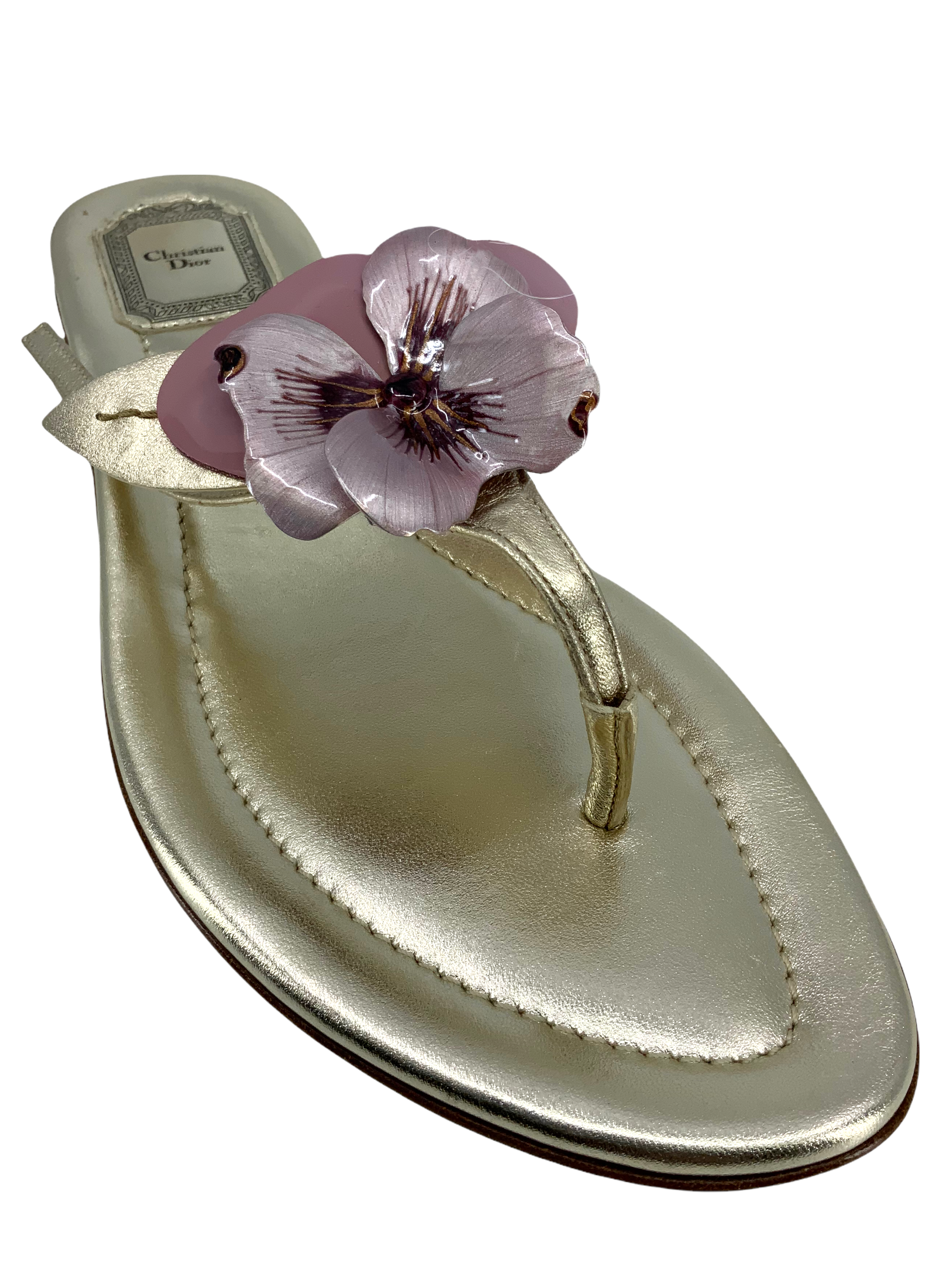 Christian Dior Flower Thong Sandals - Size 10.5