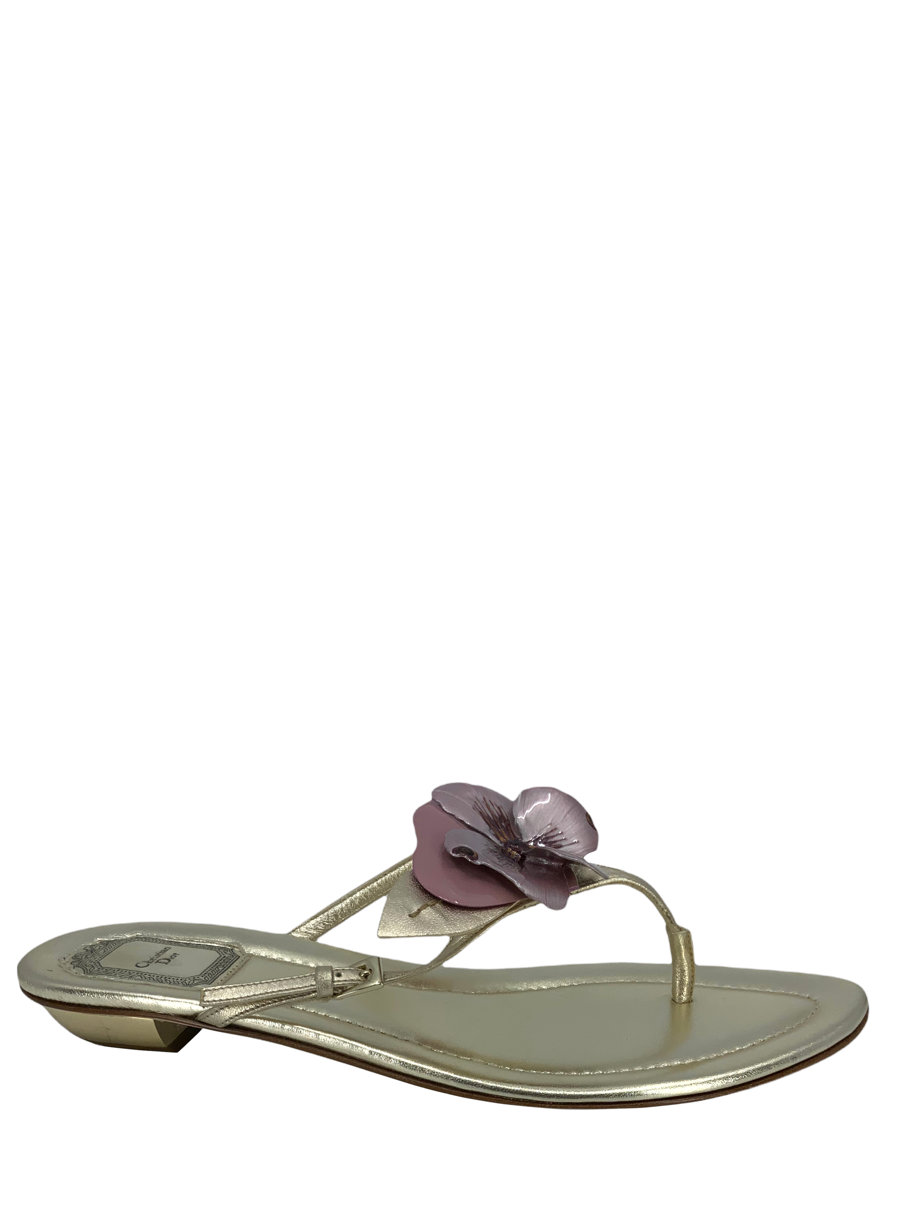 Christian Dior Flower Thong Sandals - Size 10.5