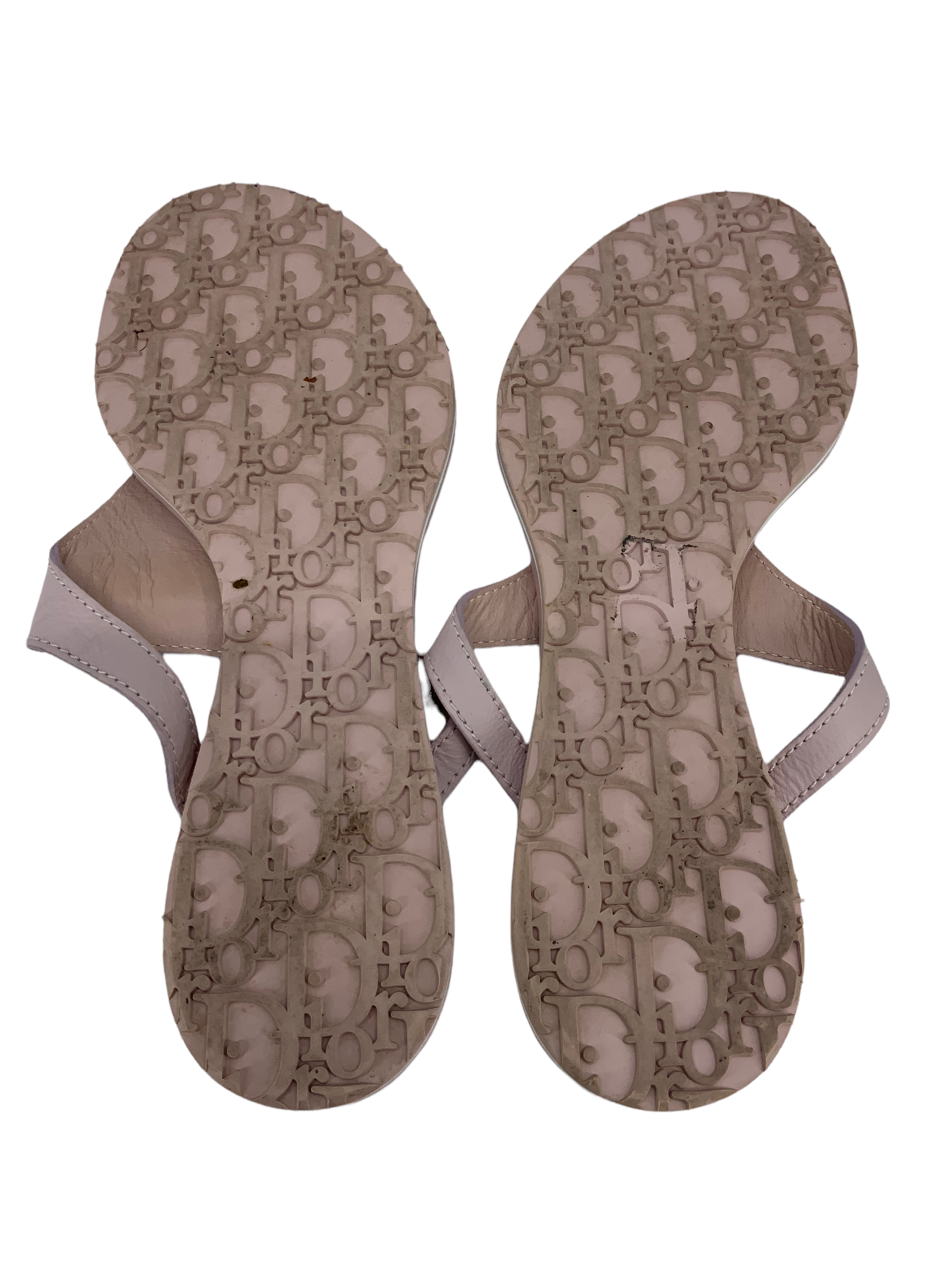 Christian Dior Leather Thong Sandals Size 10