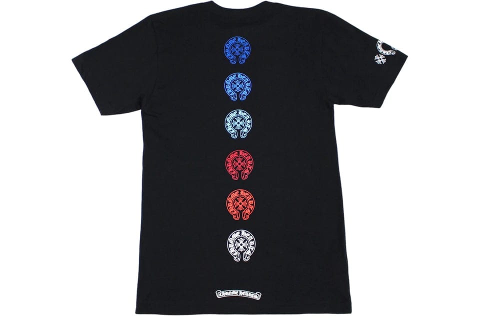 Chrome Hearts Black Multi Color Horse Shoe T-Shirt