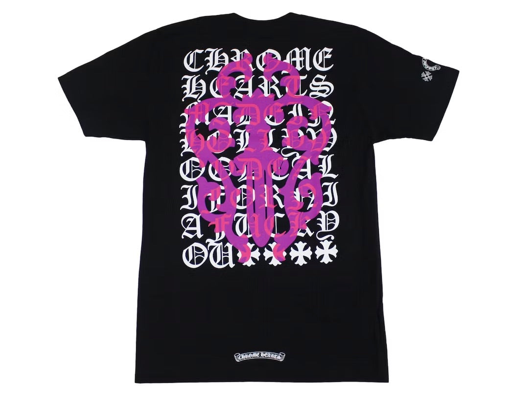 Chrome Hearts eye chart dagger t-shirt, black - Shop now!