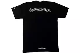 Chrome logo t-shirt black heart scroll