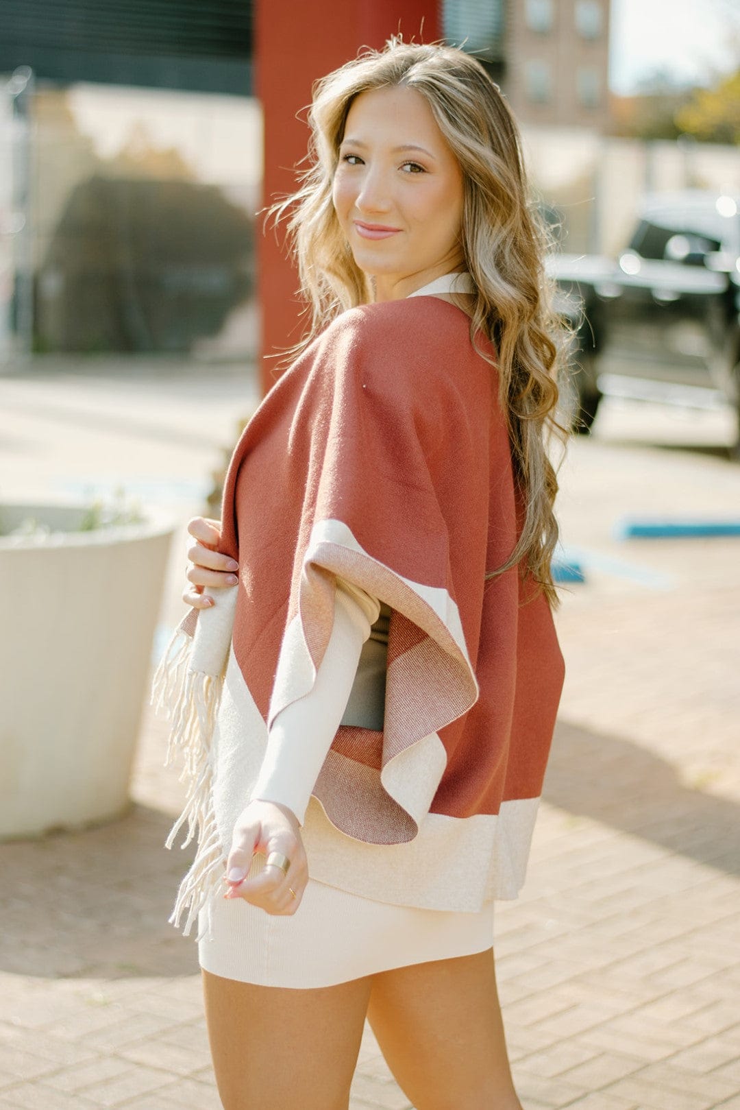 Cinnamon Plus Size Poncho