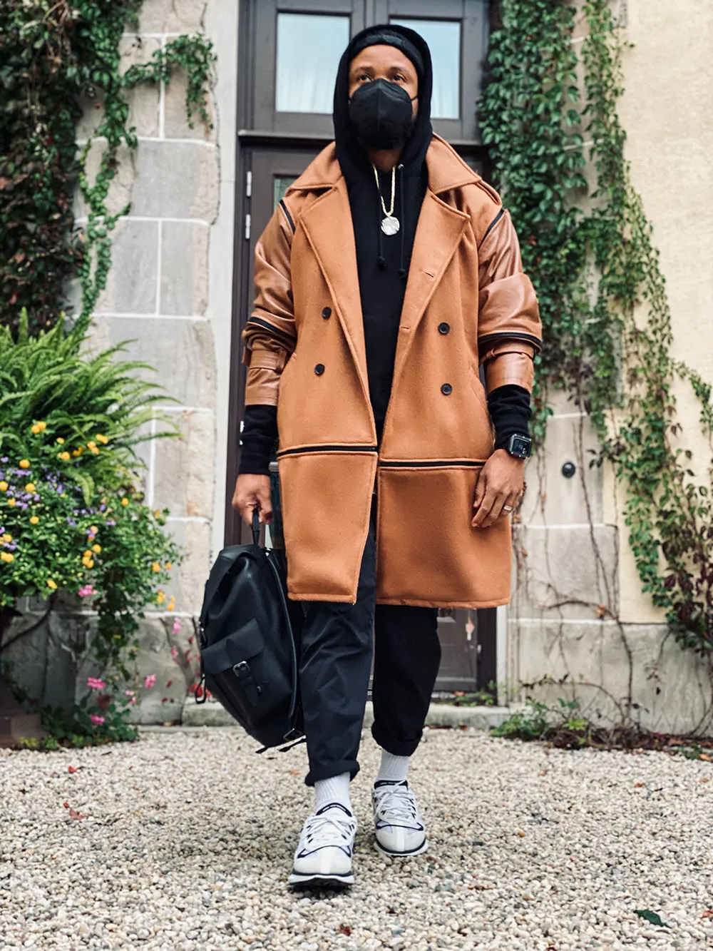 Cognac Convertible Coat