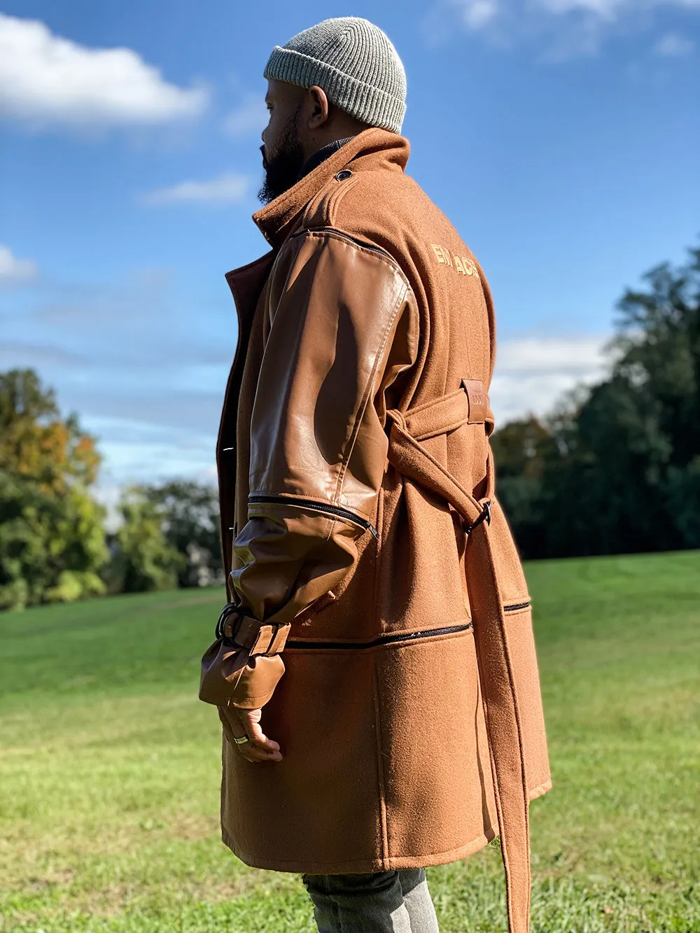 Cognac Convertible Coat