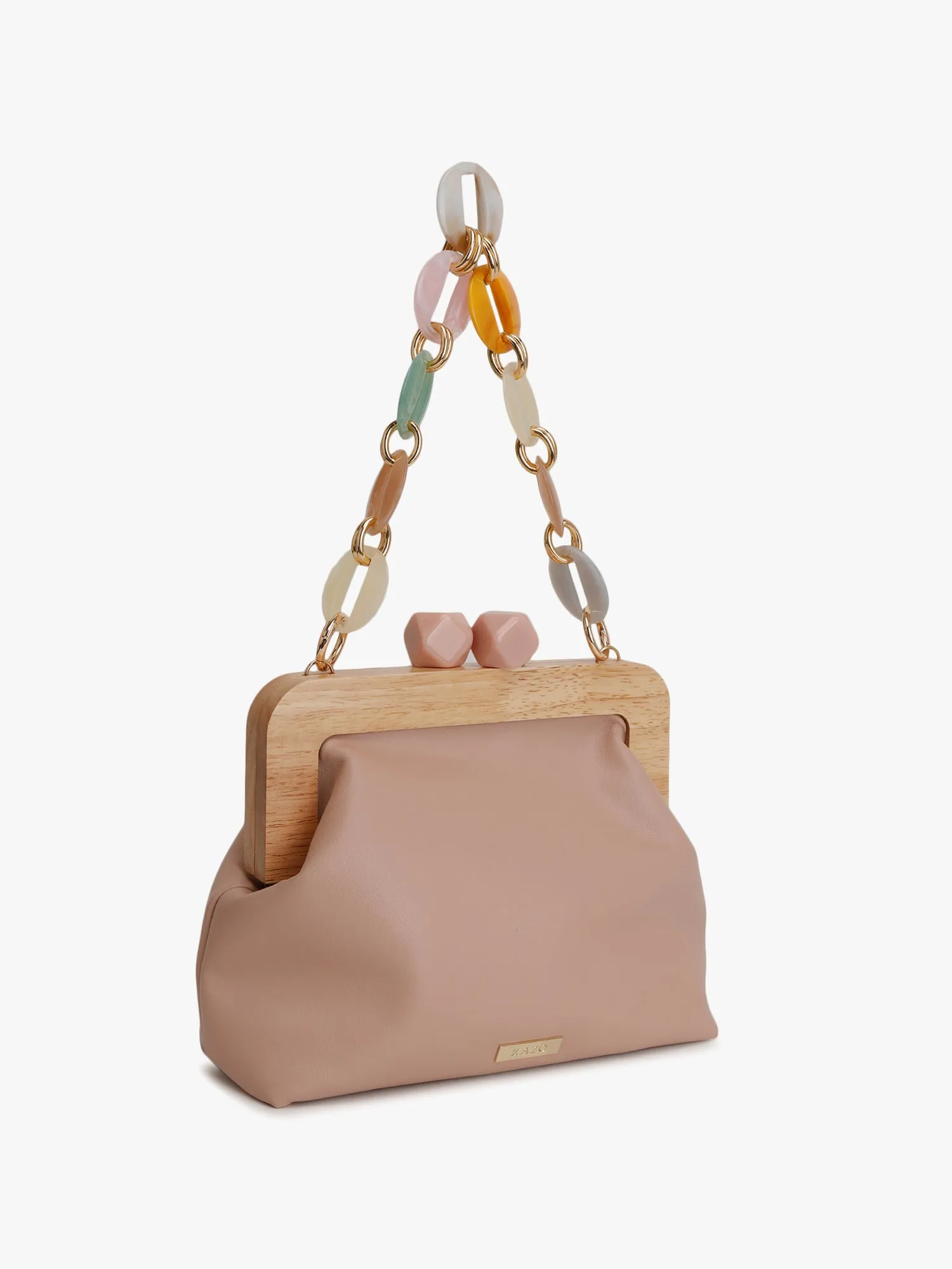 Colorful Wood Handbag