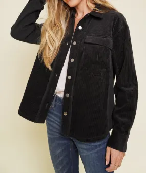 Ribbed Shirt Jacket