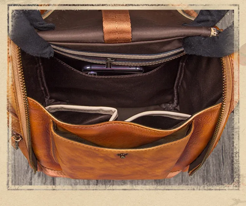 Cowhide Leather Messenger Bag - Handmade and Large Capacity for Men