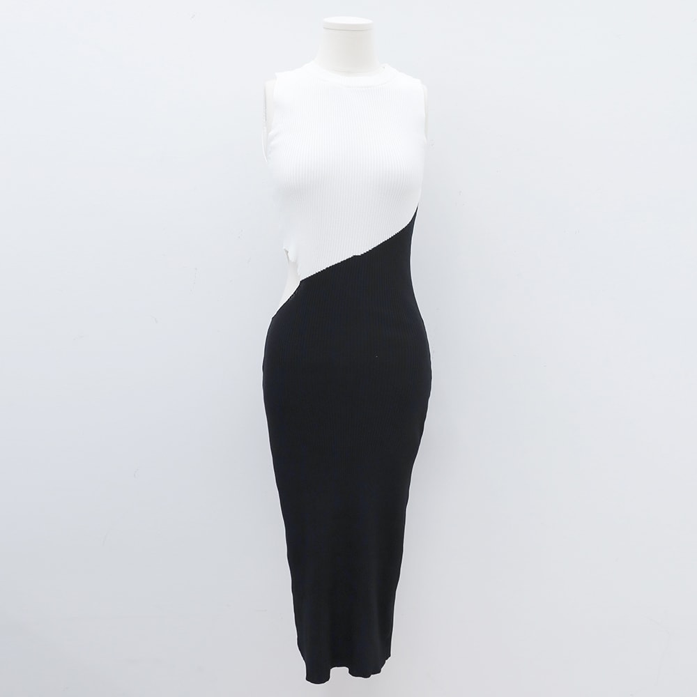 Cut Out Color Block Sleeveless Dress IM5 -Google SEO Improvement