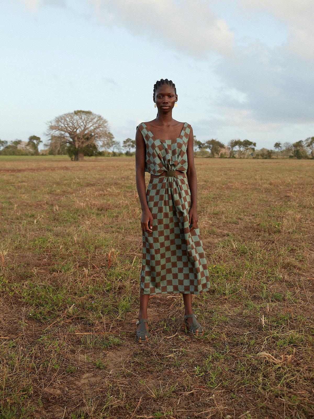 Day Slip Dress - Check Print | Shop Now