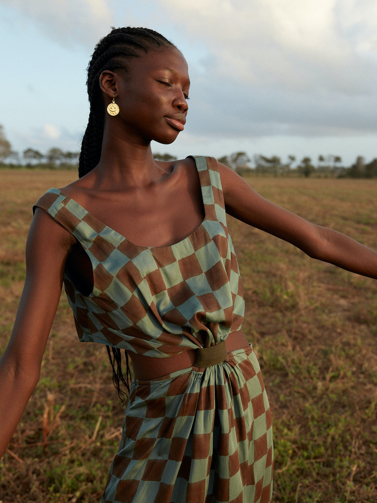 Day Slip Dress - Check Print | Shop Now