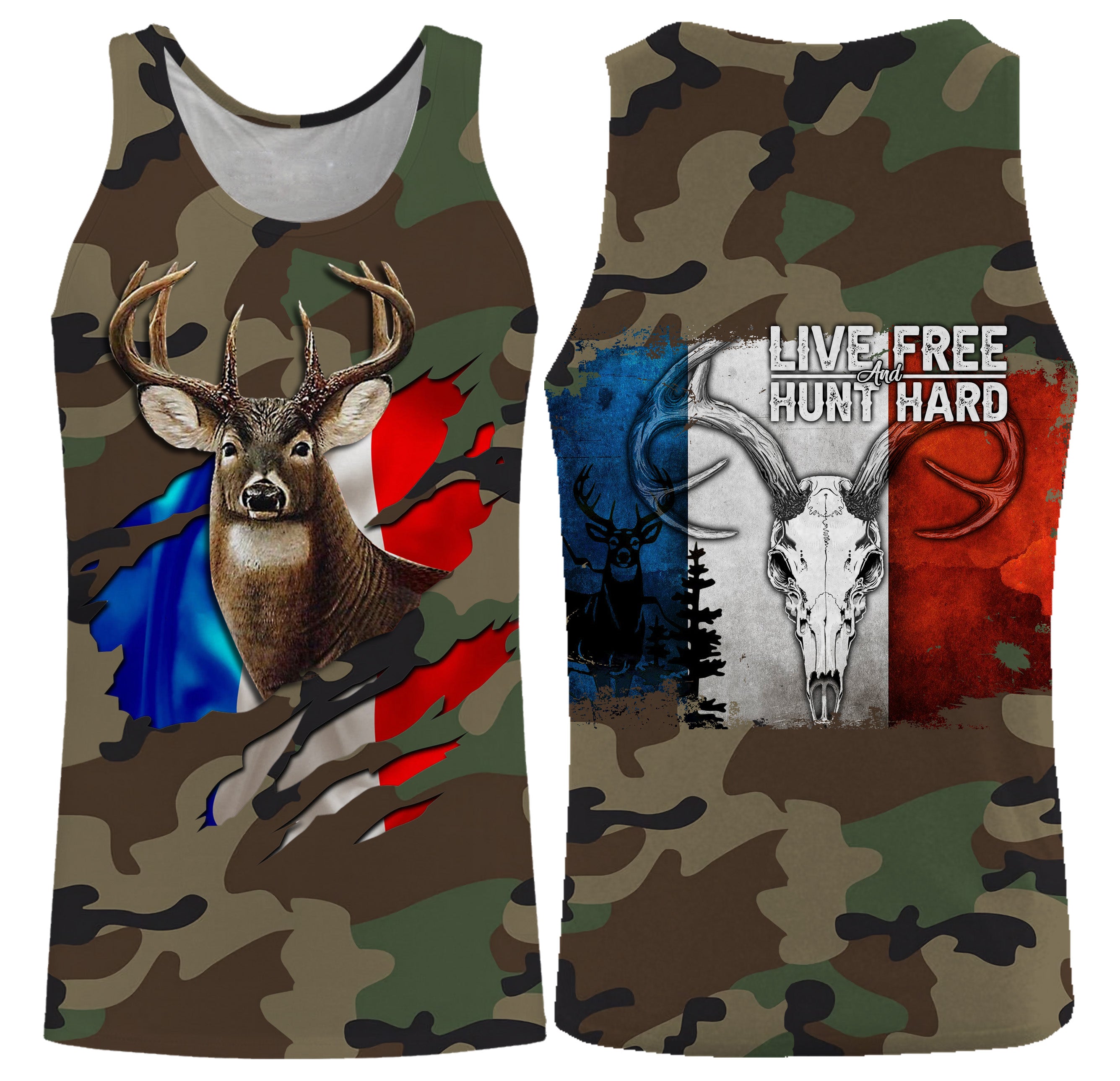 Deer Hunting, Military Camouflage Hunting, Hunter Gift, Live Free - Hunt Hard, T-Shirt, Hoodie, Clothing