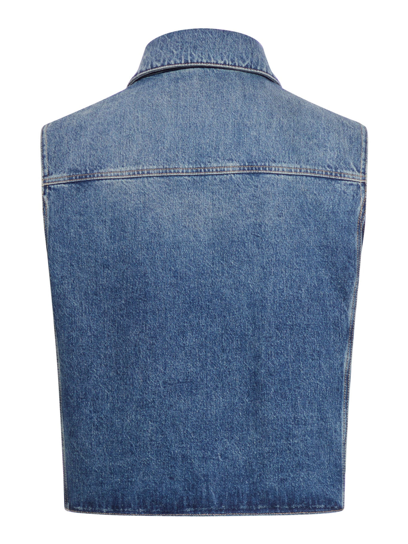 Denim vest without sleeves