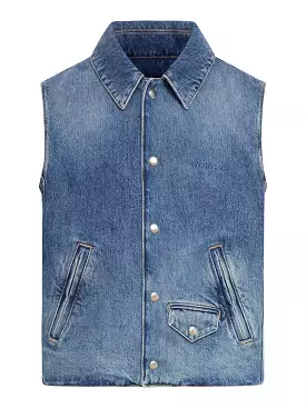 Denim vest without sleeves