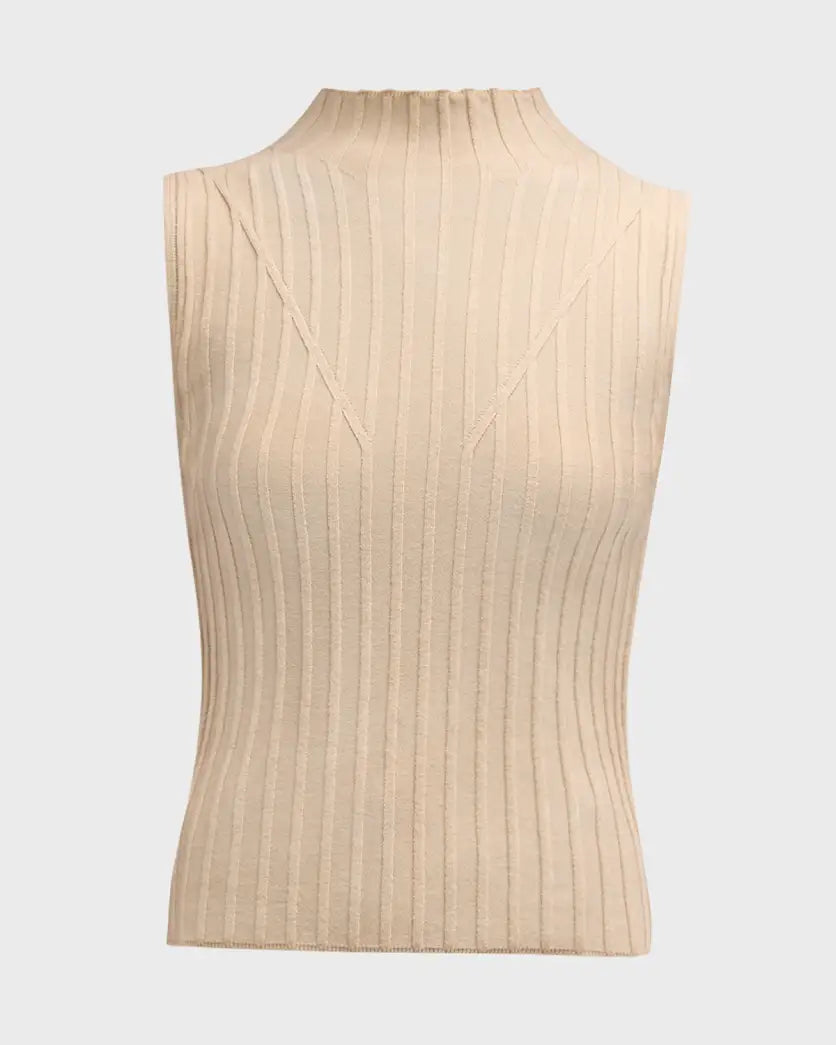 Derek Lam 10 Crosby Esma Rib-Knit Vest Caramel - Shop now!