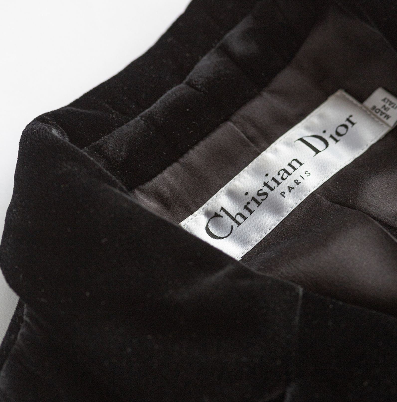 DIOR black velvet gilet - size 36 FR