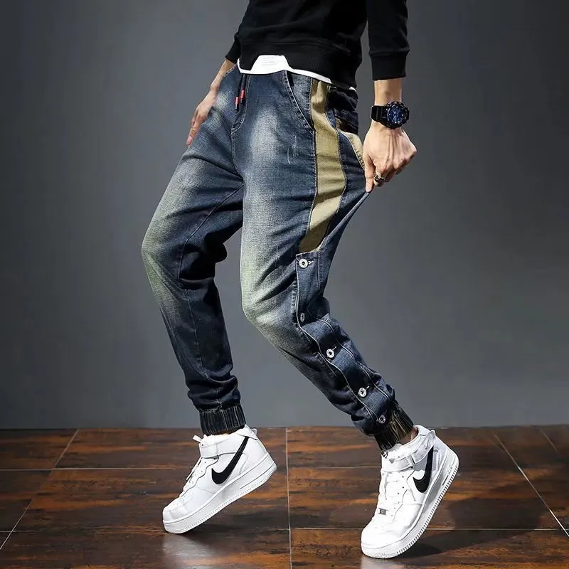 Cute Ripped Capri Drop Crotch Jeans