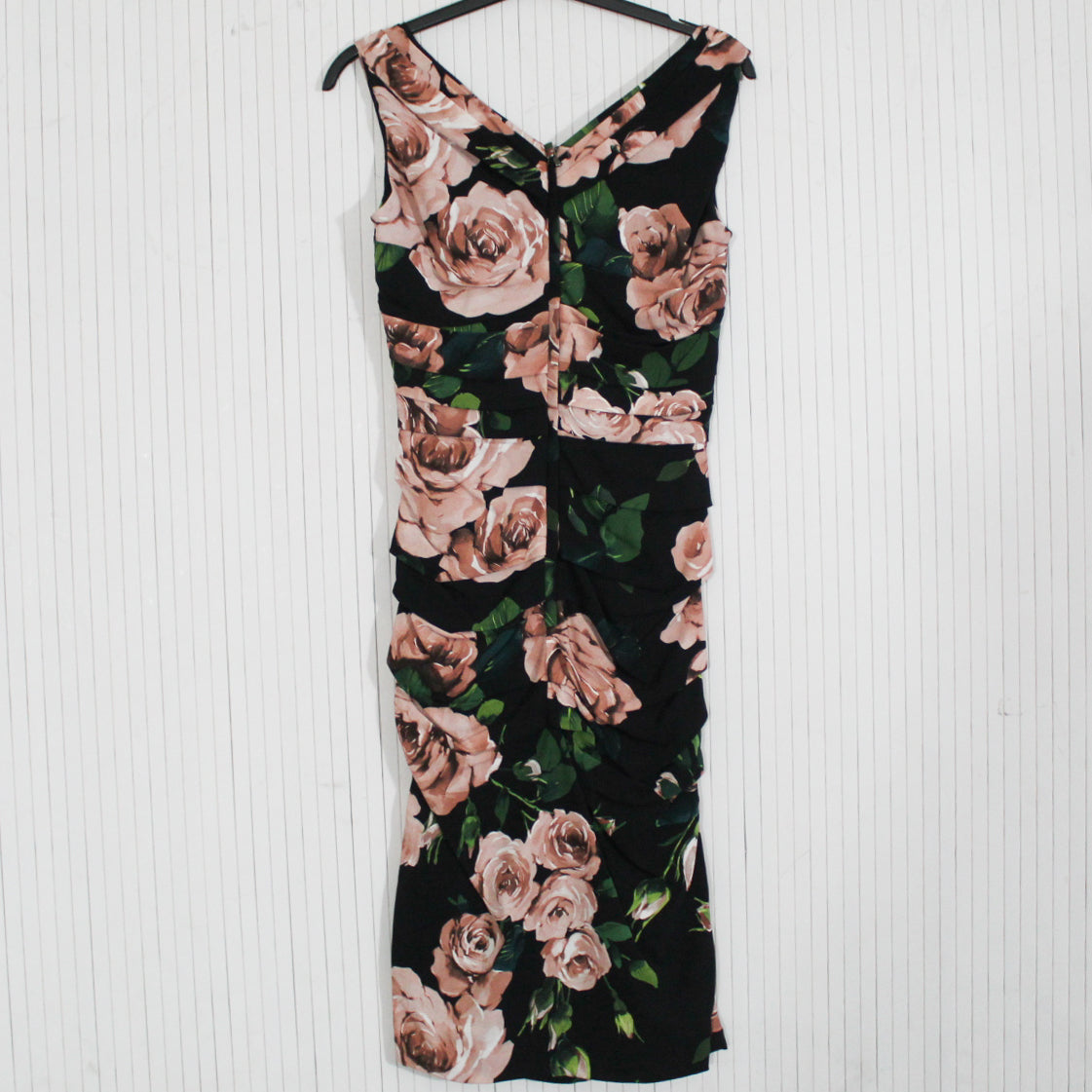 Dolce & Gabbana 1380 Rose Print Sleeveless Midi Dress XS