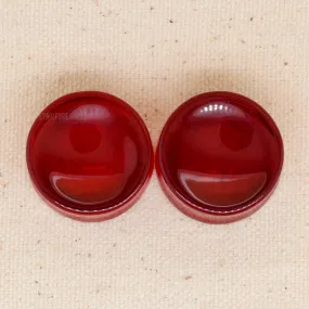 Red Obsidian Double Flared Concave Stone Plugs 7/8