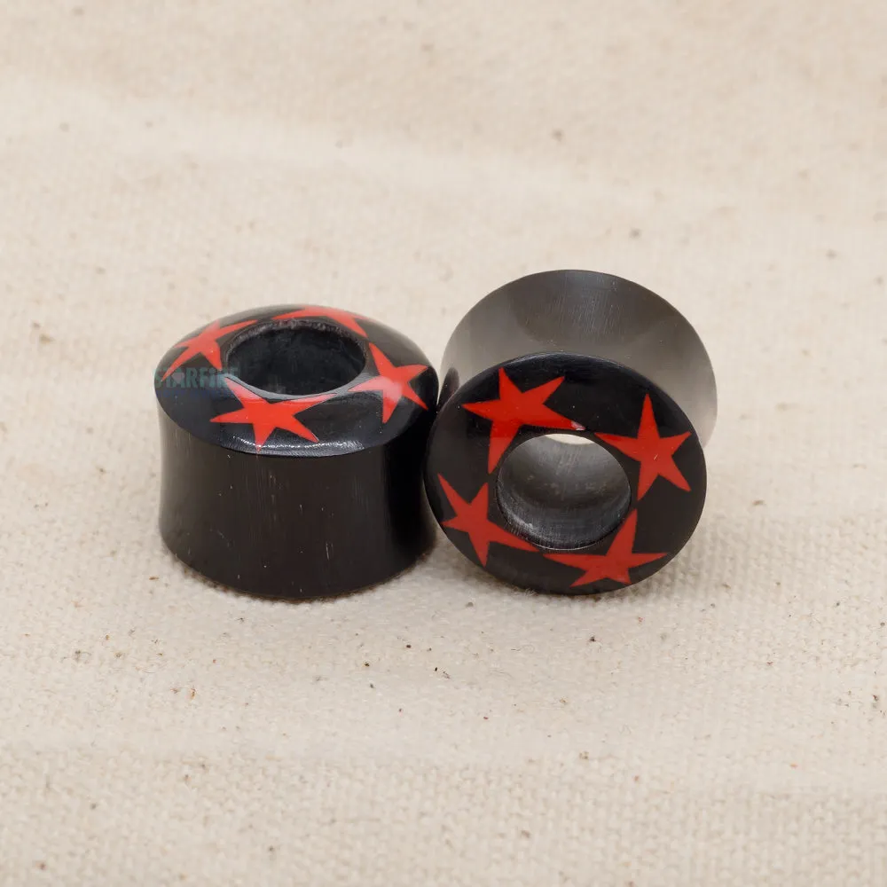 Horn Eyelets - Red Stars (3/4) Double Flared