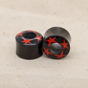 Horn Eyelets - Red Stars (3/4) Double Flared