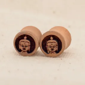 Wood Plugs - Buddha (0 ga.) Double Flared