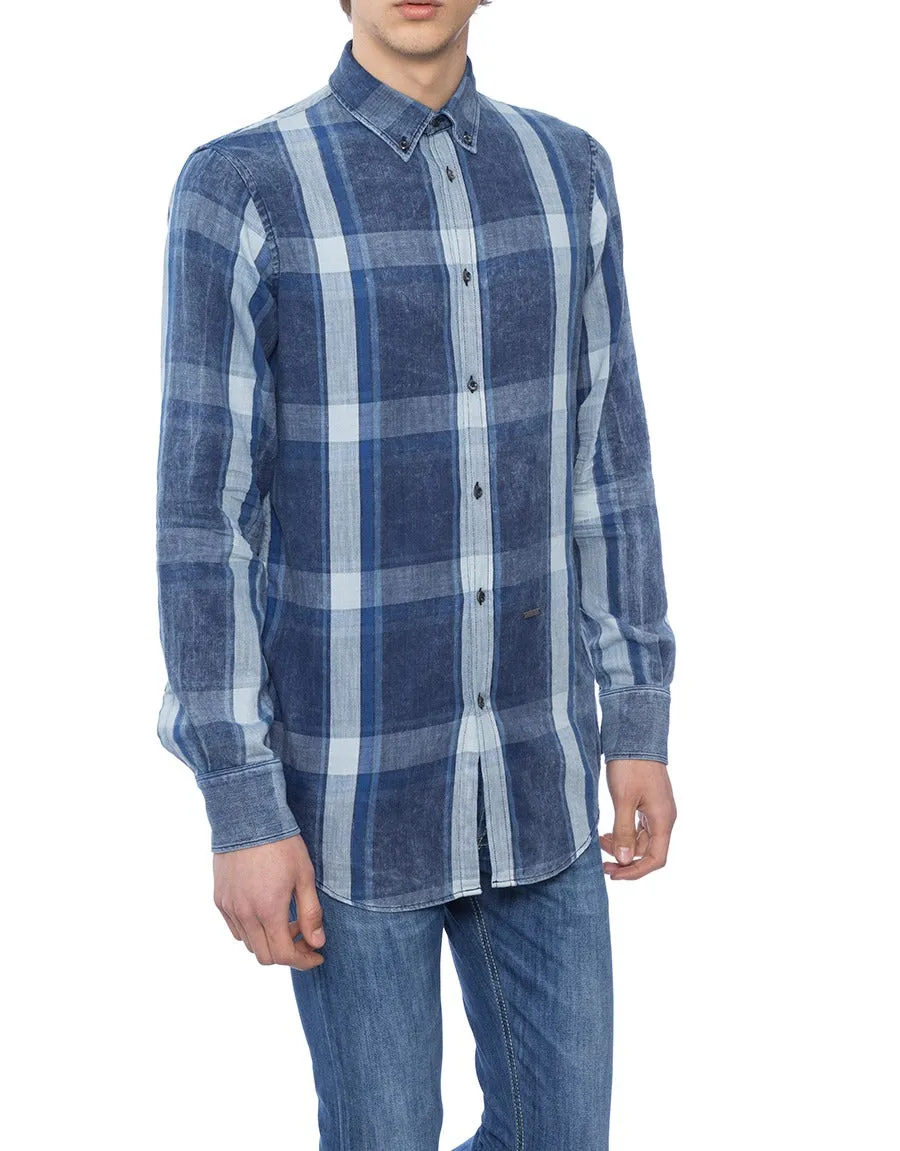 Checked Denim Shirt by DSquared2