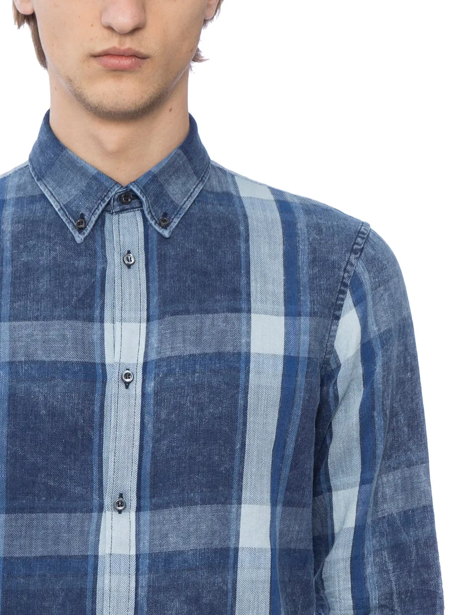 Checked Denim Shirt by DSquared2