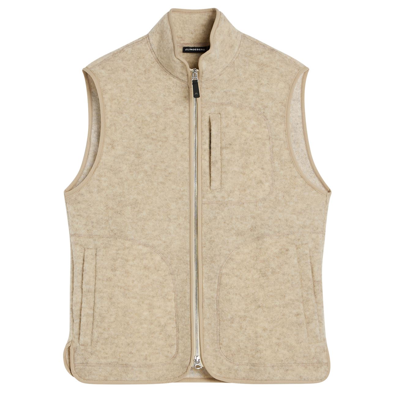 Duncan Wool Fleece Gilet Oyster Grey - AW23 in Google SEO friendly words: Grey Wool Fleece Gilet - Duncan 2023 Autumn Winter Col