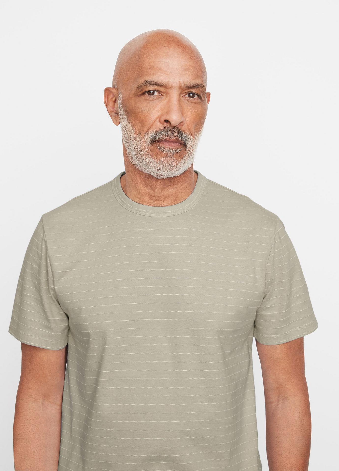 Dyed Fleck Stripe T-shirt