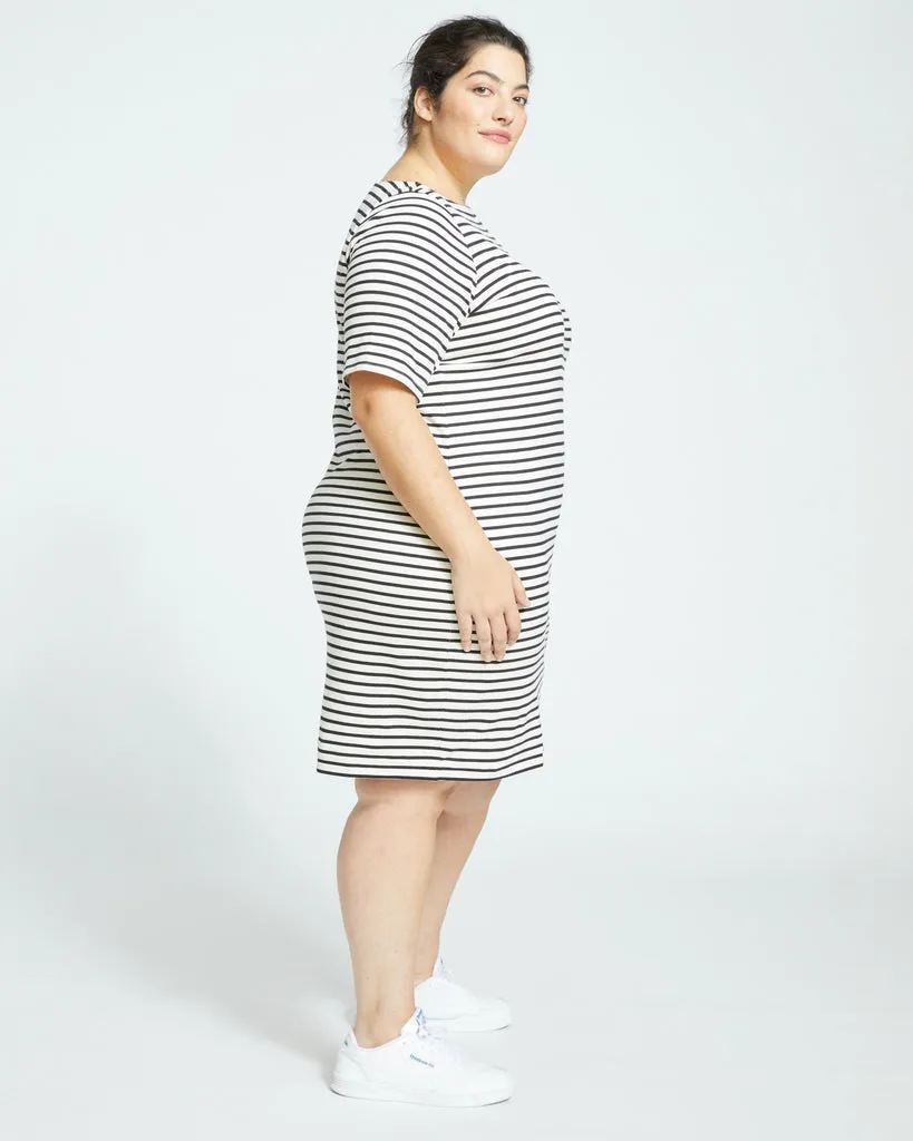 Ecru/Black Stripe Belle Breton Stripe Jersey Dress