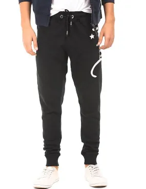 Ed Hardy Solid Drawstring Waist Joggers for Men