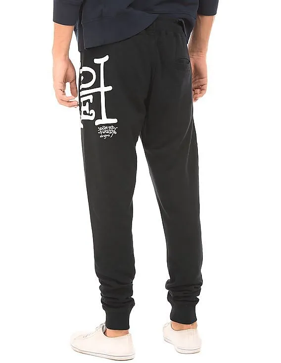 Ed Hardy Solid Drawstring Waist Joggers for Men