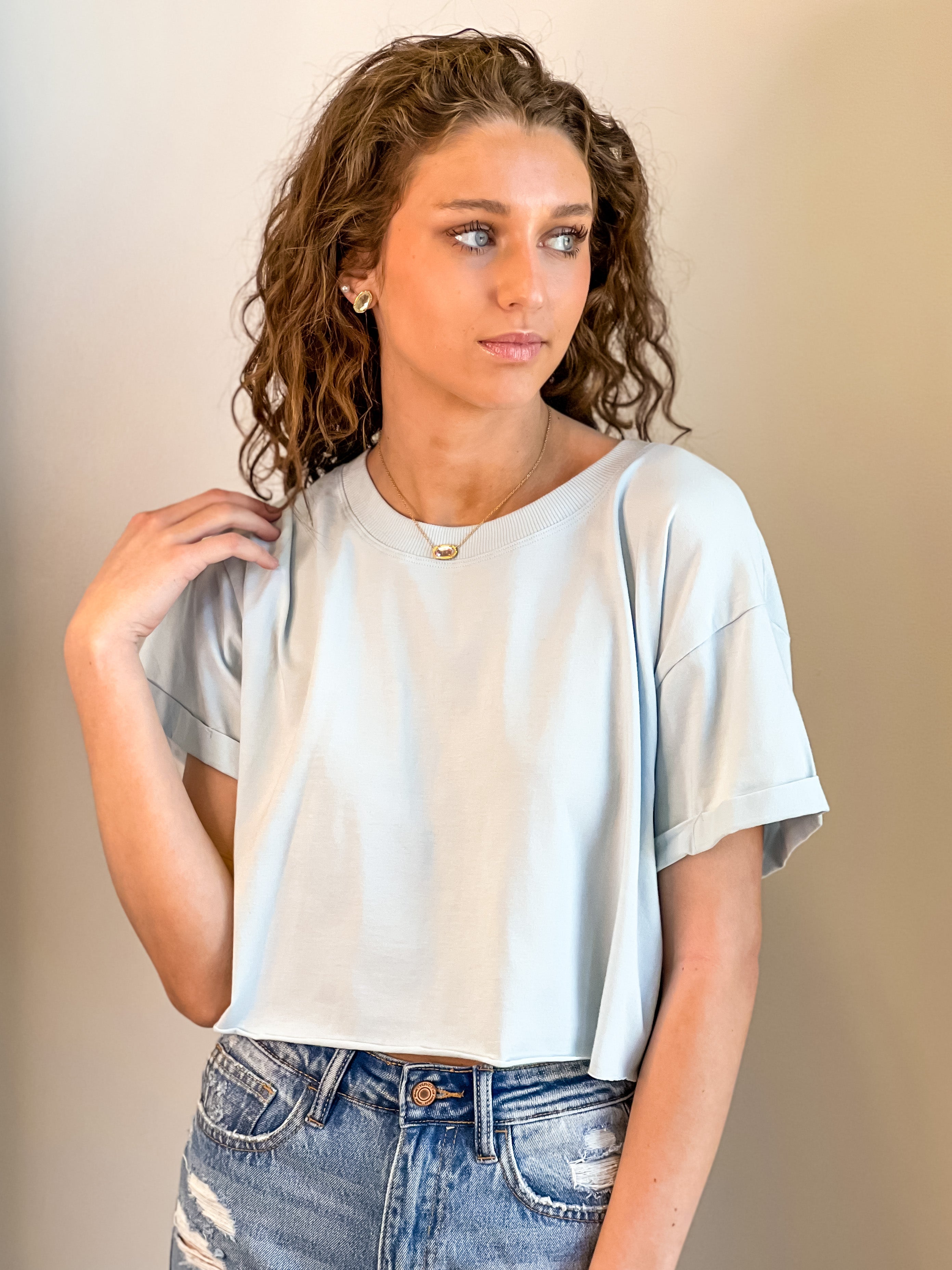 Ellie Boxy Cropped Tee