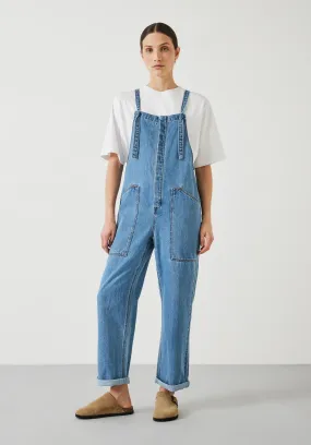 Ellie Denim Cropped Overalls