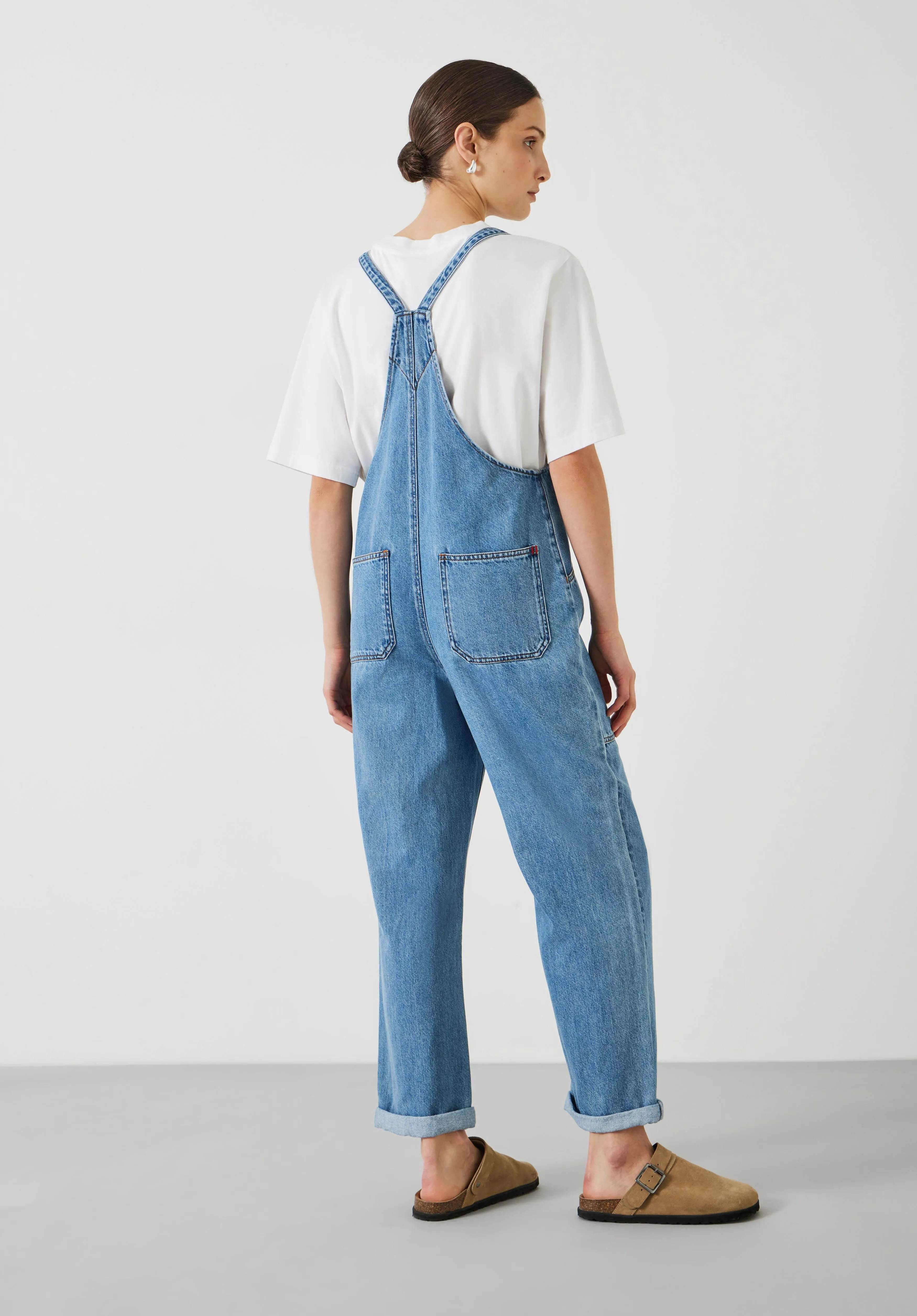 Ellie Denim Cropped Overalls