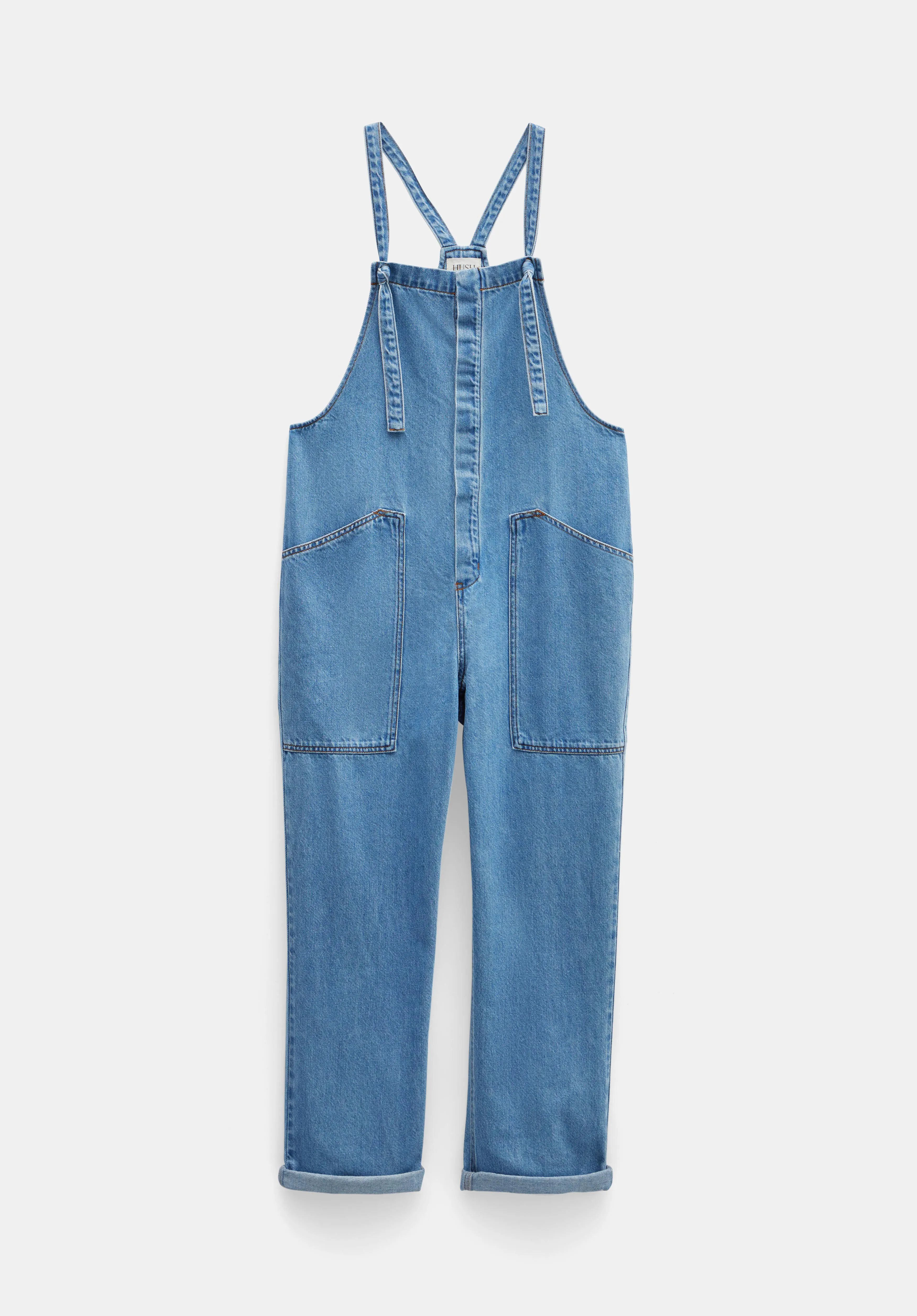 Ellie Denim Cropped Overalls