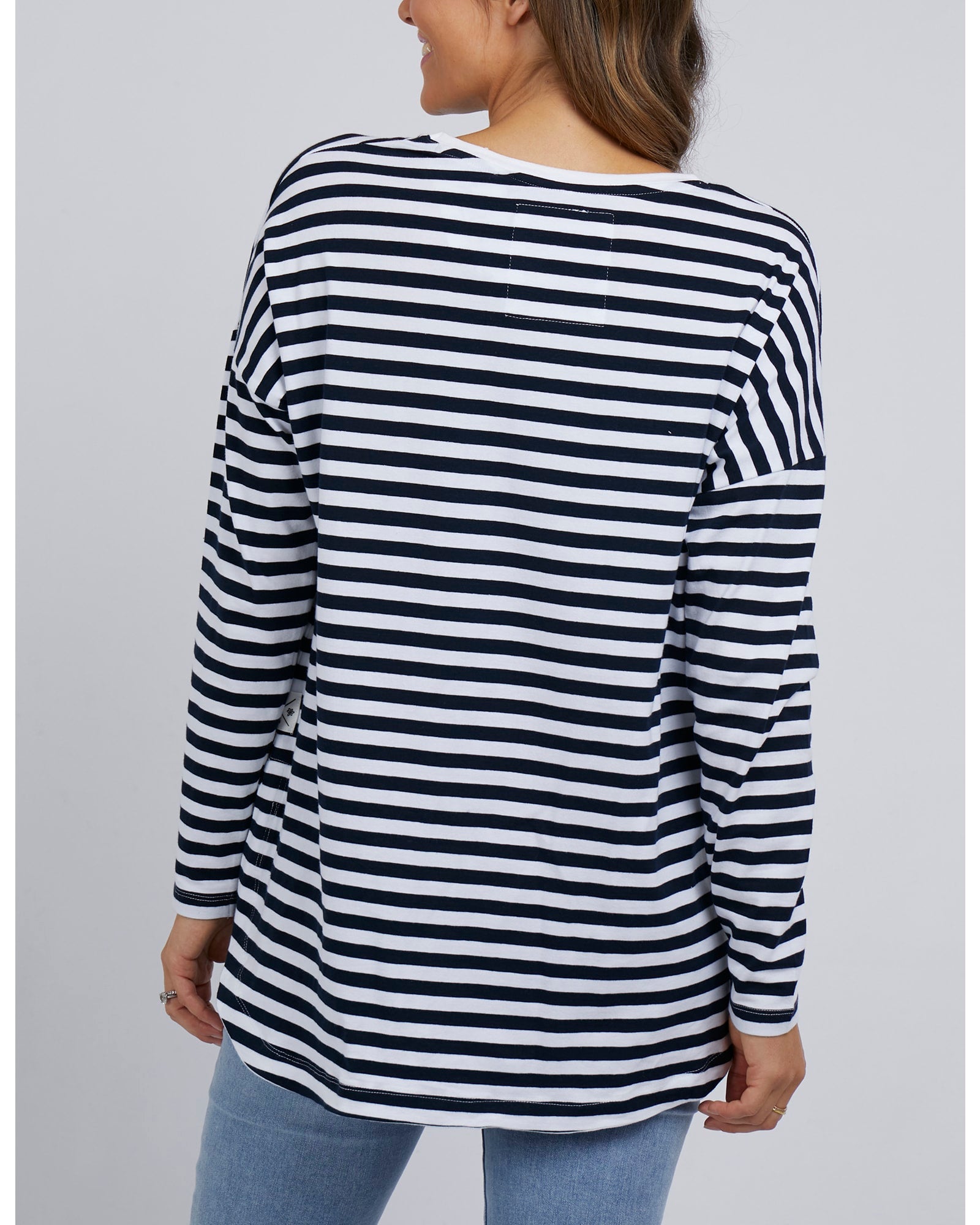 Elm Lauren Long Sleeve Navy Tee