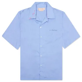 Embroidered Shirt - Iris Blue