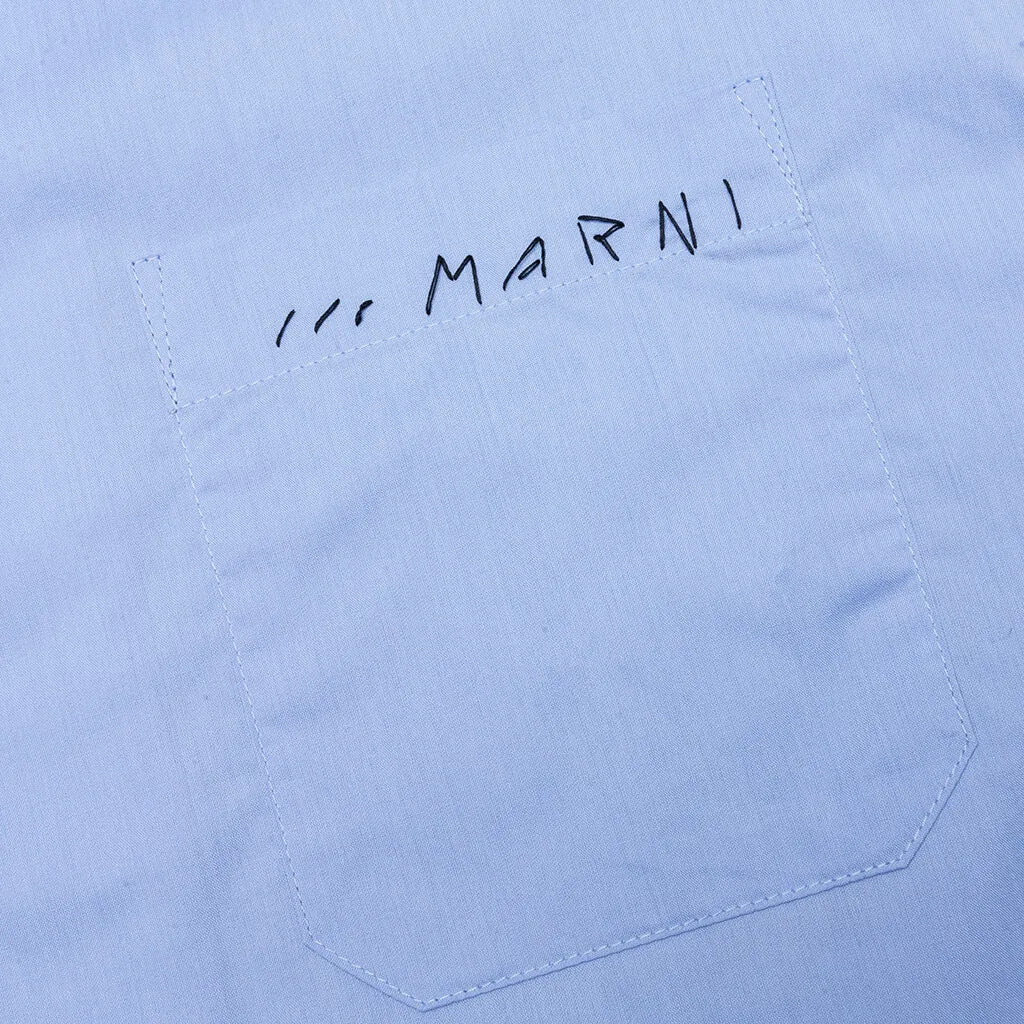 Embroidered Shirt - Iris Blue