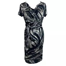 Emilio Pucci Grey Swirl Print Dress XS