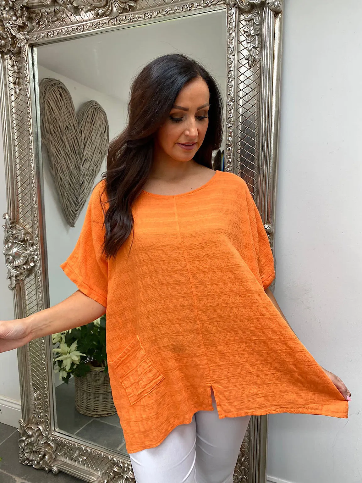 Caroline's Must-Have Textured Top with Pockets