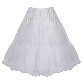 Extra Volume Vintage Rockabilly Petticoat Skirt - White Net - 50s Style