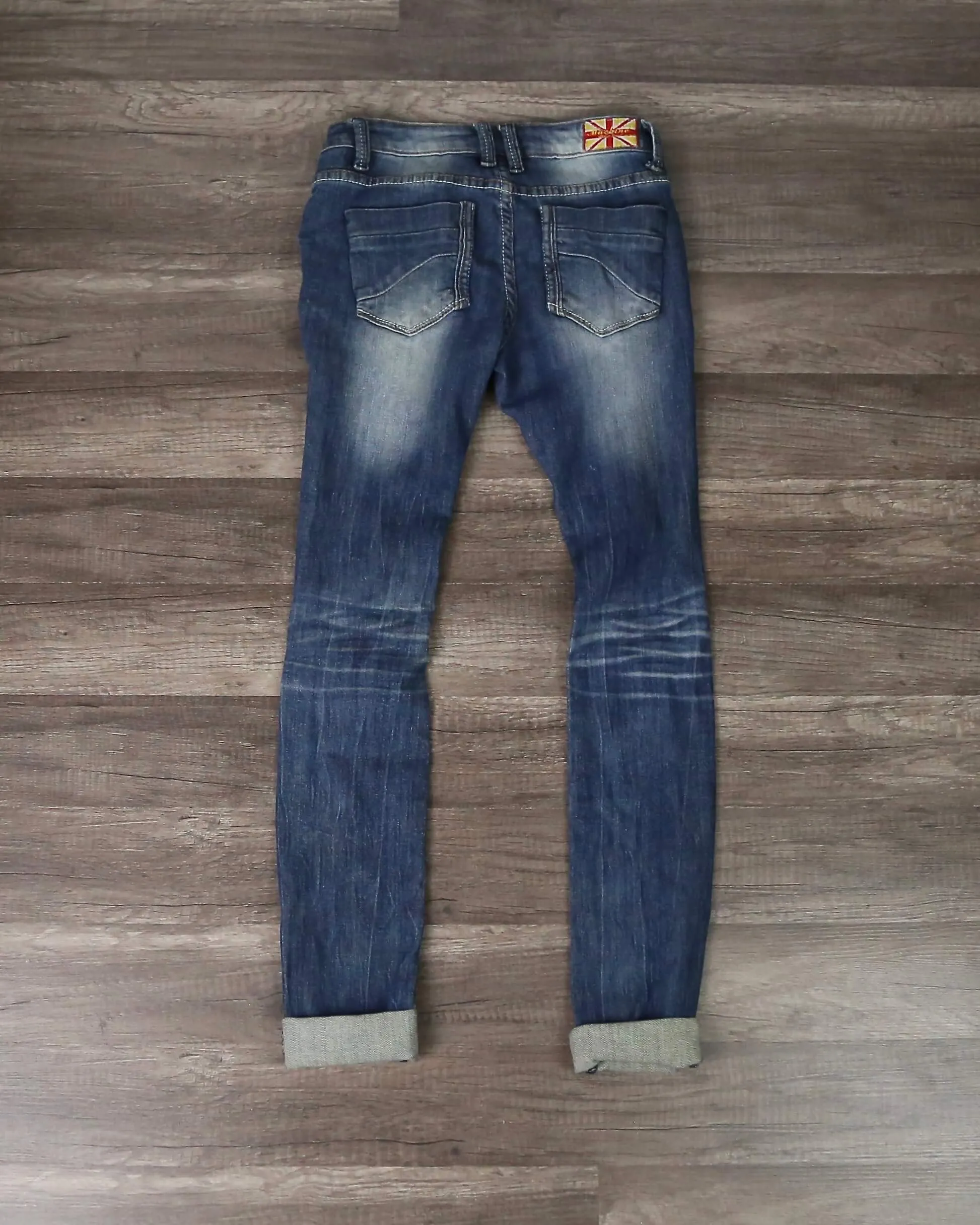 Final Sale - 5th Street Distressed Medium Wash Skinny Denim Jeans